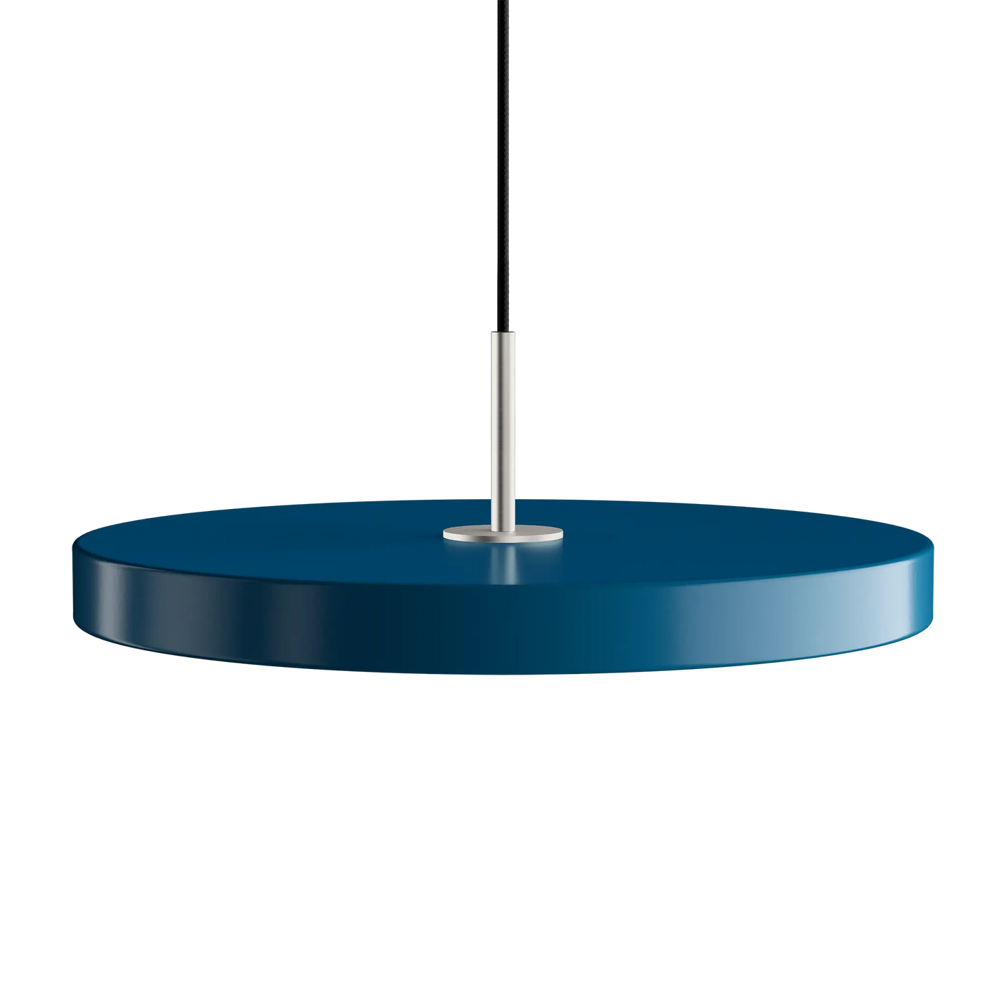 Asteria Medium taklampa med ståltop i färgen Petrol Blue från Umage