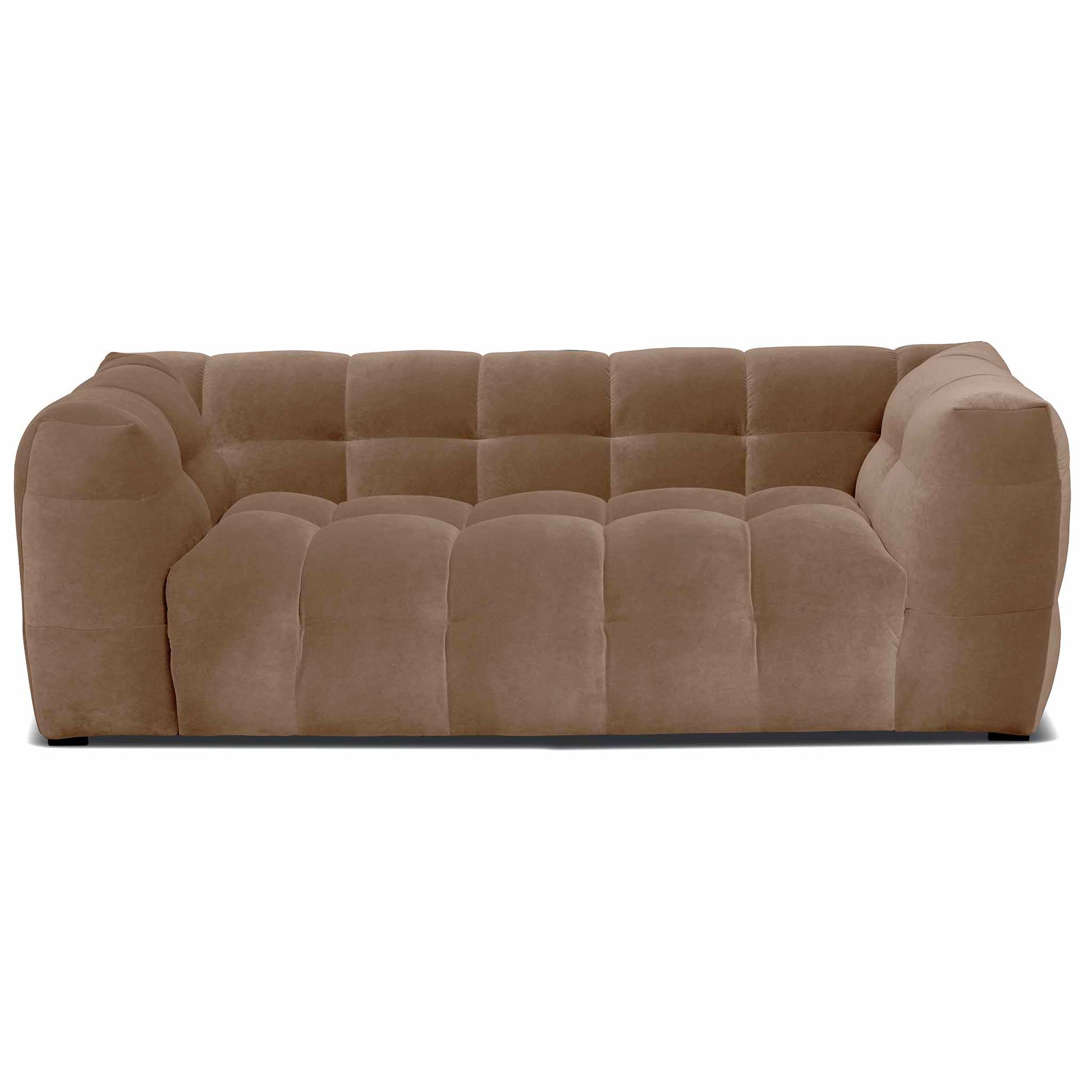 Caesar liten bubblig design soffa beige sammet