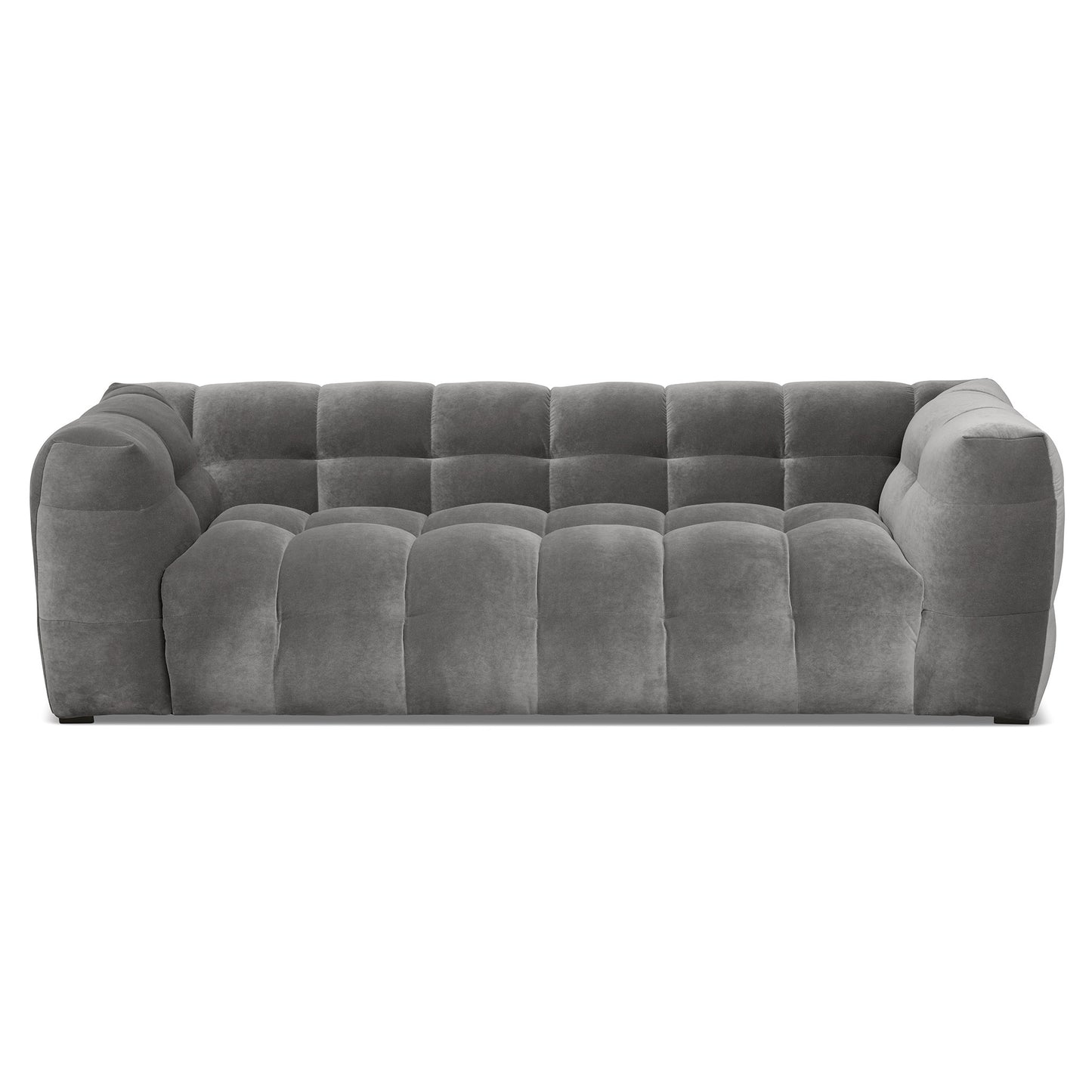 Caesar bubblig design soffa, grå sammetssoffa