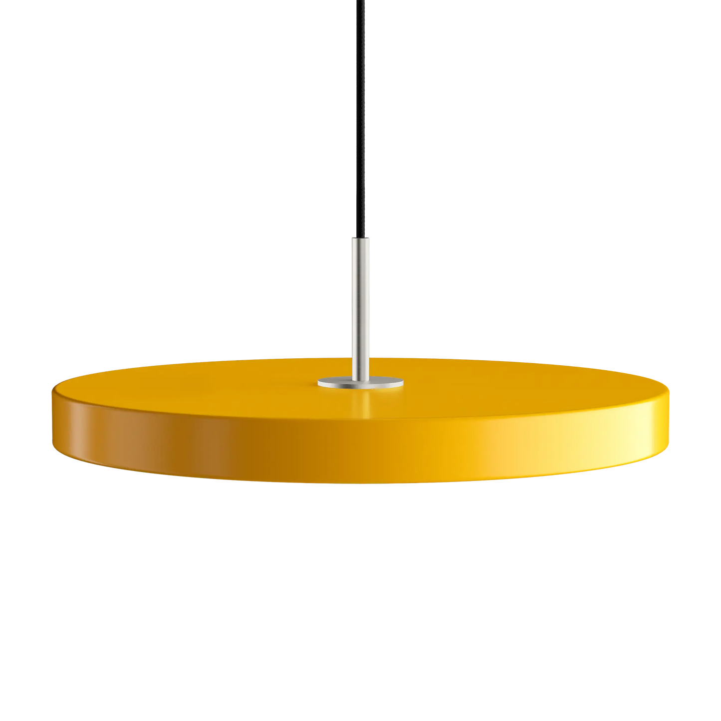 Asteria Medium taklampa med ståltop i färgen Saffron Yellow från Umage